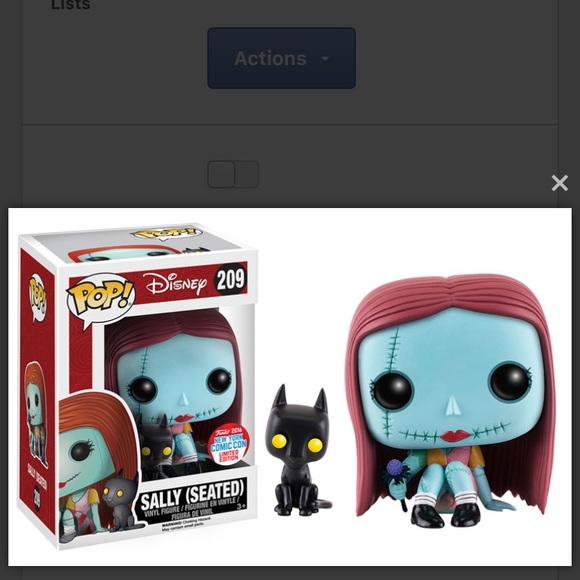 2/$100 Funko Pop Sally Seated #209 Disney Limited Edition Figure - Picture 2 of 9